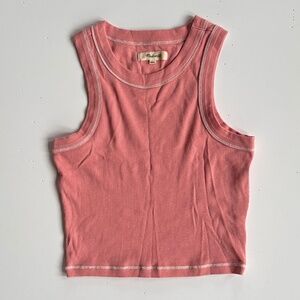 Madewell Blue Ribbed Cropped Tank Top – Size XXS